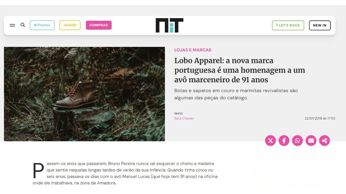 Lobo Apparel: the new Portuguese brand is a tribute to a 91-year-old carpenter grandfather.